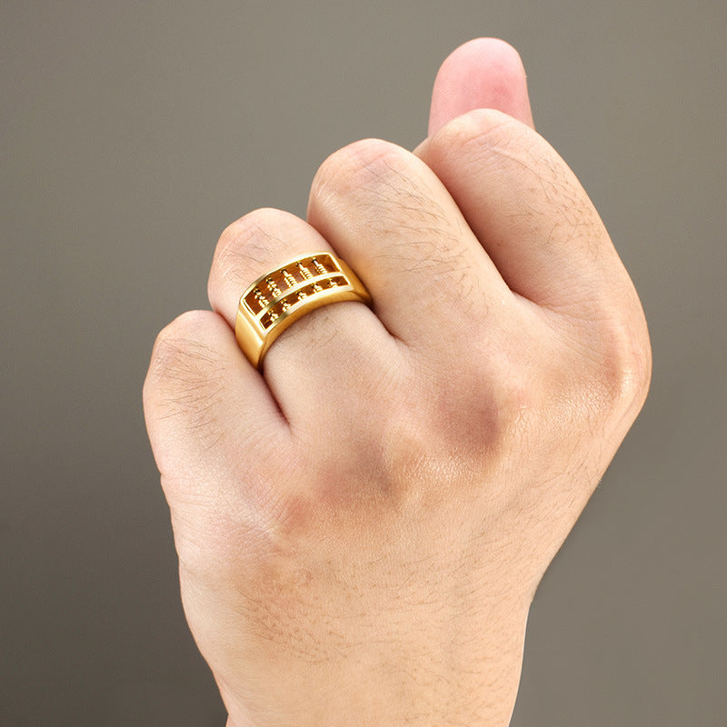 Abacus gold ring clearance wear on which finger