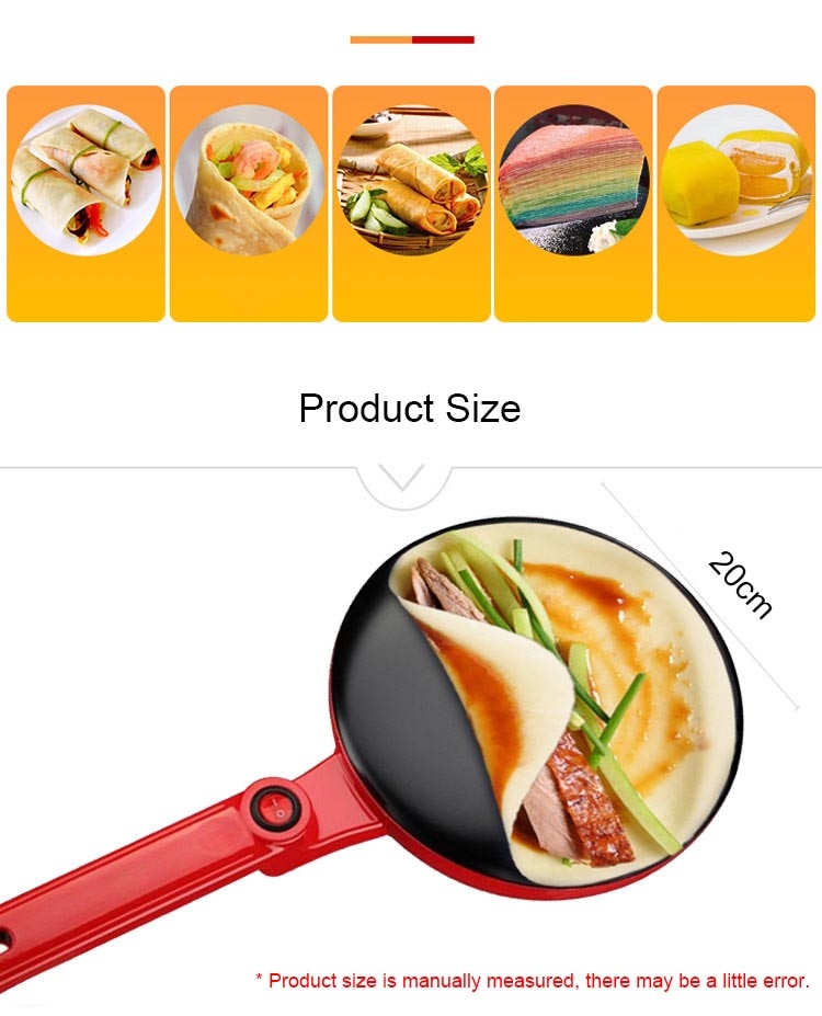 Automatic Pancake Making Machine Instant Heating DIY Snack Burrito Baking Pan  Crepe Maker Spring Roll Flapjacks Lasagna Skille