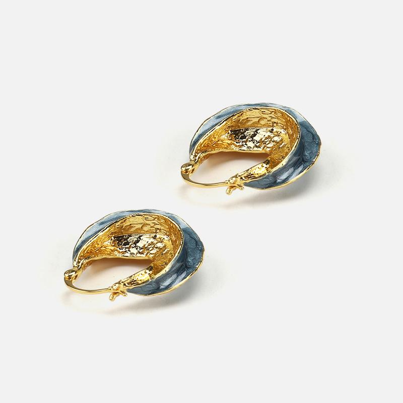 Nephritoid Gold Huggie Earrings
