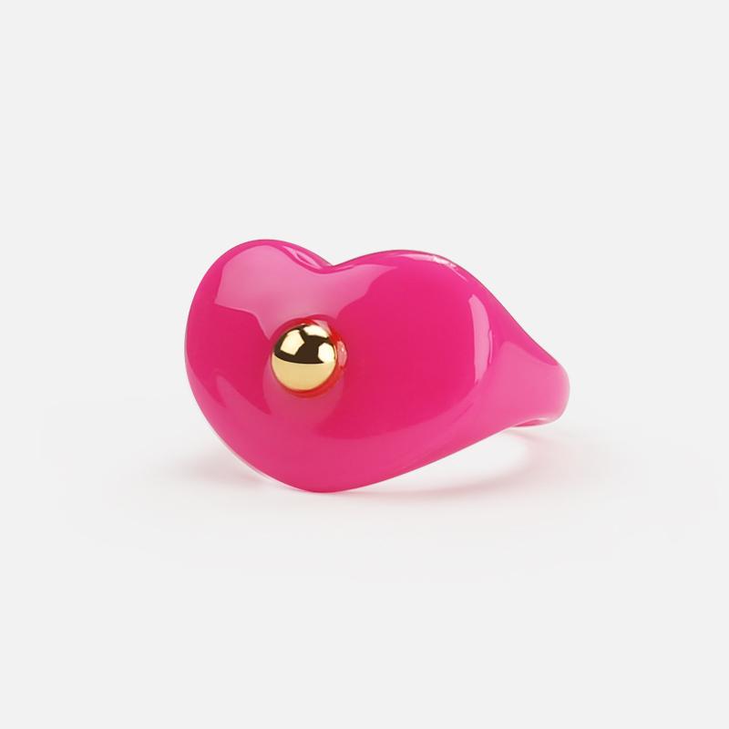 Color Heart Candy Acrylic Ring