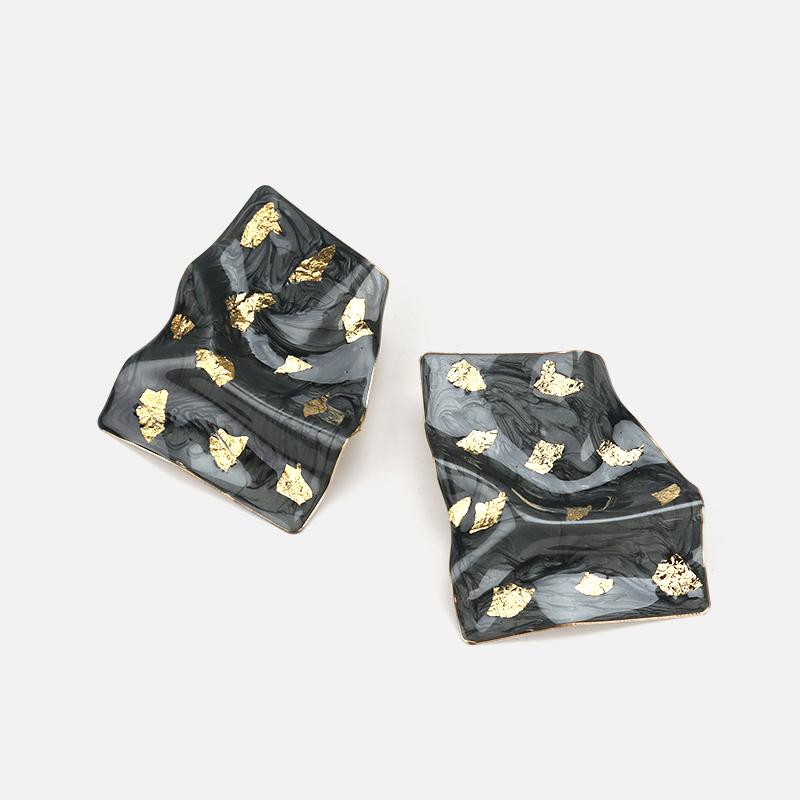 Gold Foil Geometric Earrings