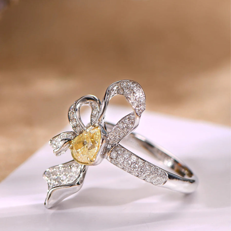 “Bow Is Dancing” Citrine Ring