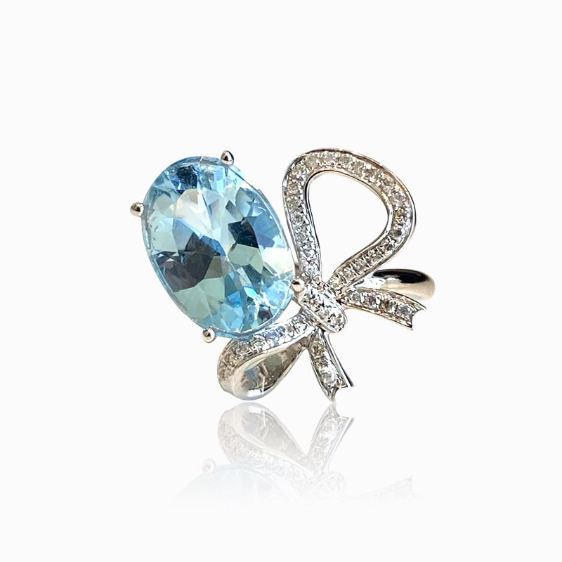 “Butterfly Crying” Oval Sapphire Ring