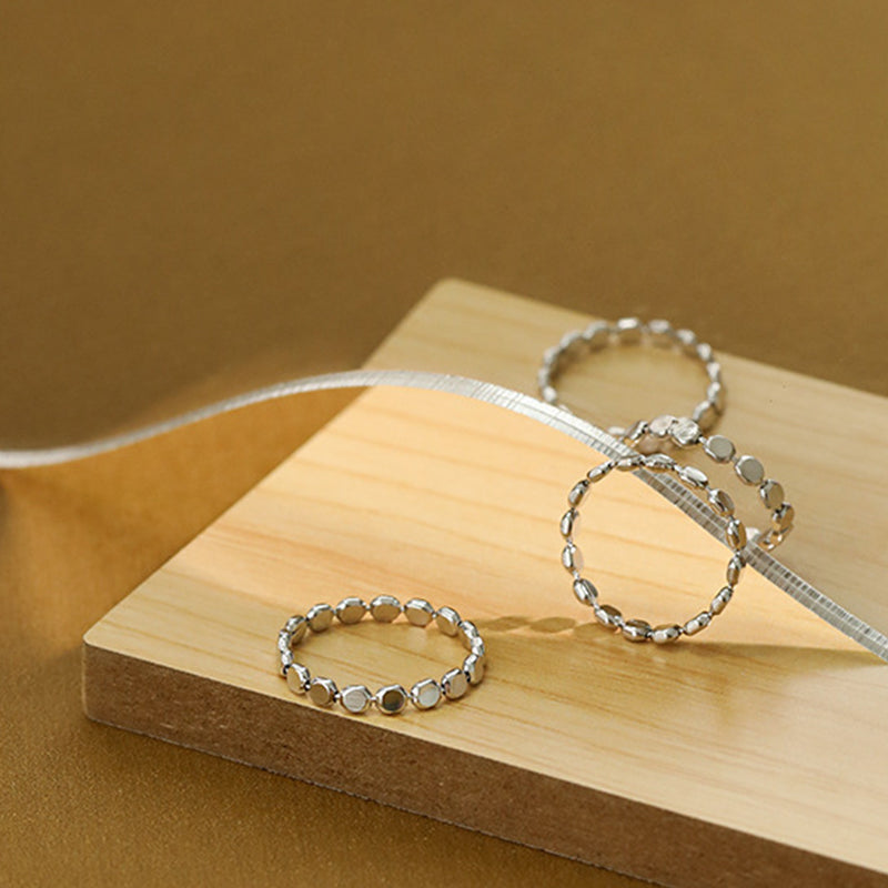 Minimalist Geometric Flat Bead Ring