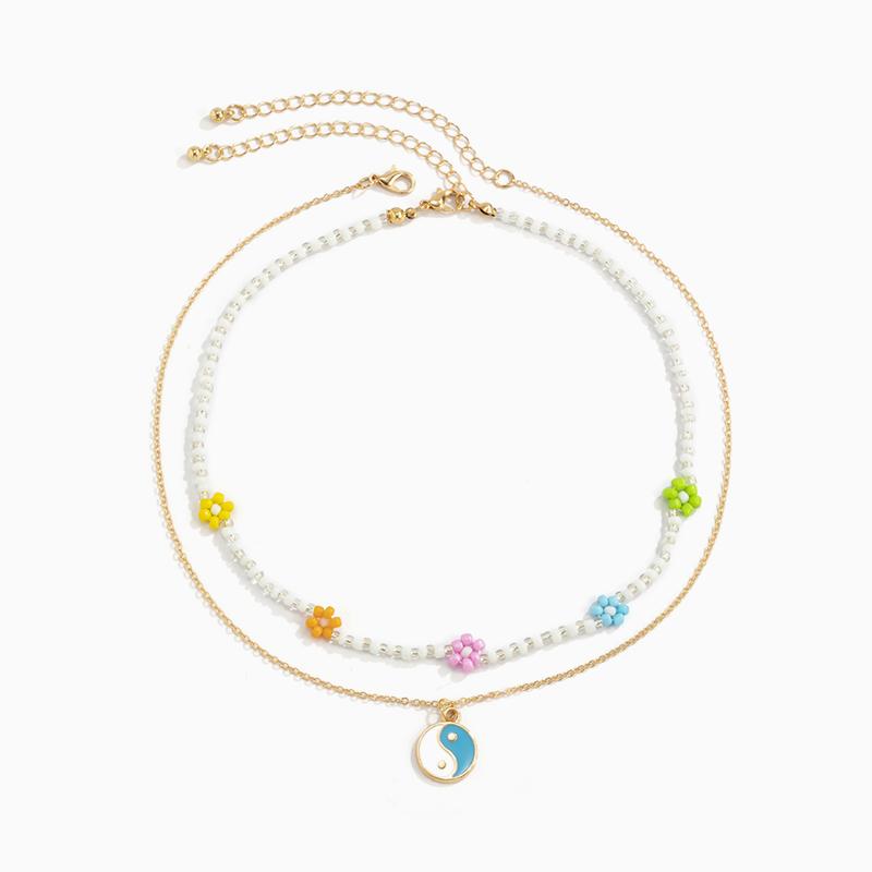 Daisy Story Double Layer Necklace