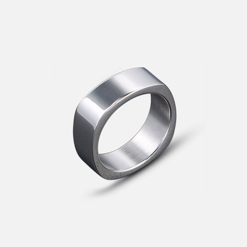 Foursquare Diamond Ring-Silver