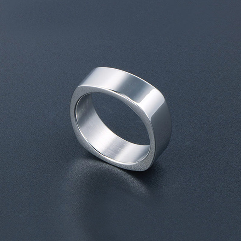 Foursquare Diamond Ring-Silver