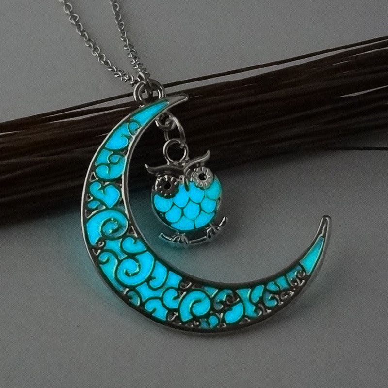 Moon Owl Luminous Necklace