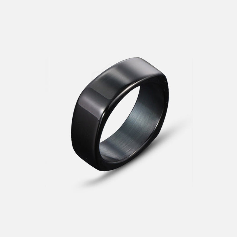 Foursquare Diamond Ring-Black
