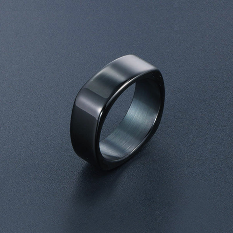 Foursquare Diamond Ring-Black