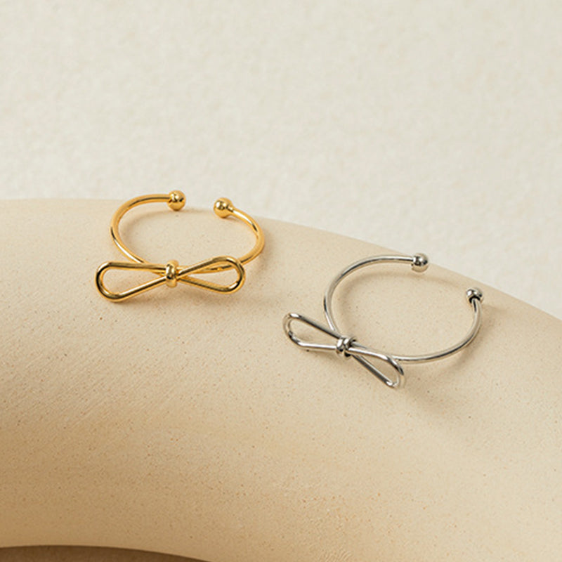 Wire Bow Open Ring