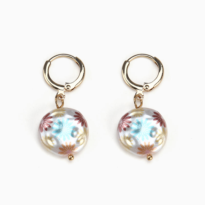 Daisy Pearl Earrings-Colour