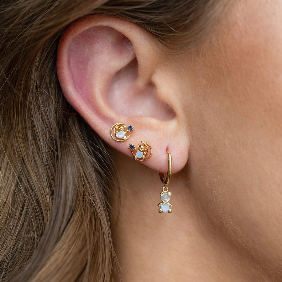 Star and Moon Bear Earrings
