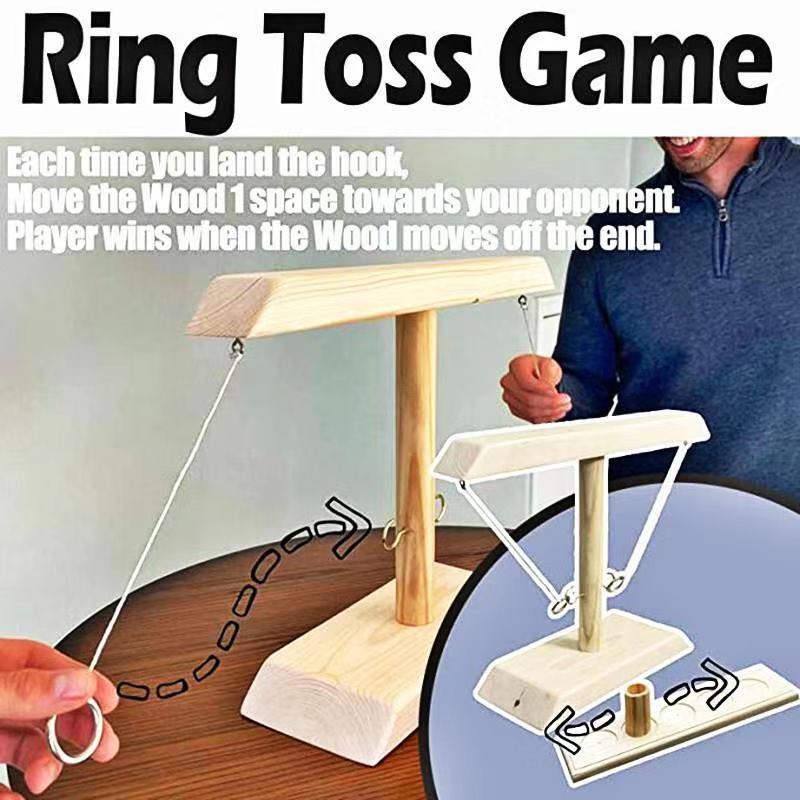 Handmade Wooden Ring Toss Game