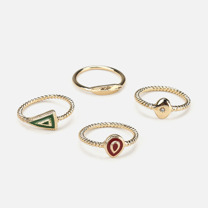 Mysterious Elements Rings-4 Pack