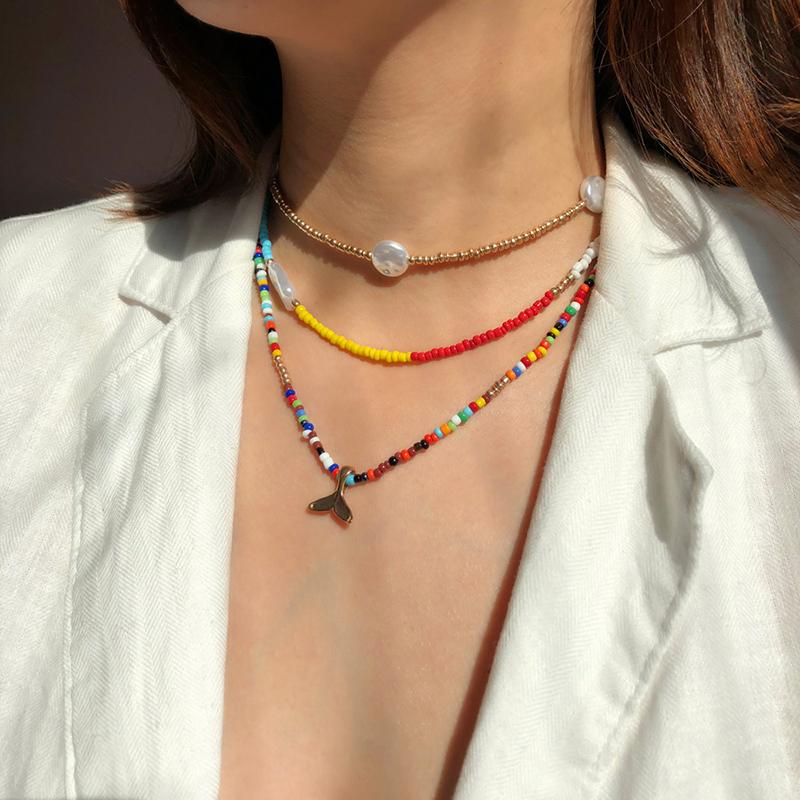 Pearl Wale Tail Necklace