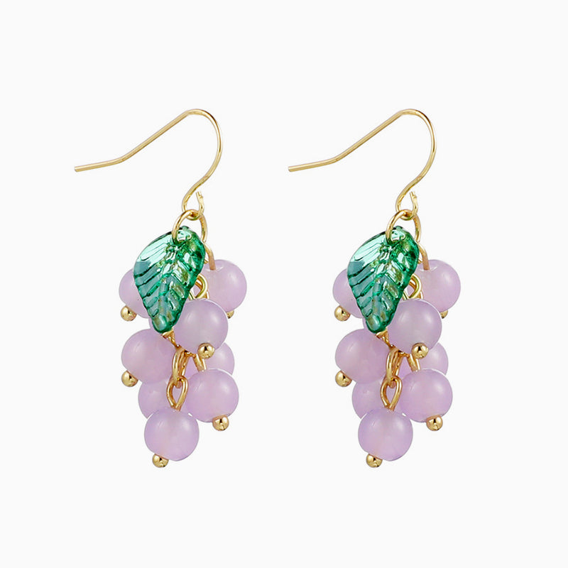 Sweet Grape Earrings-Violet