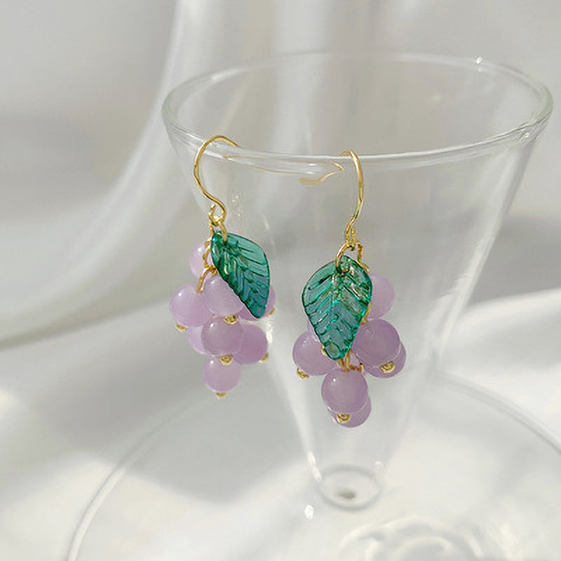Sweet Grape Earrings-Violet