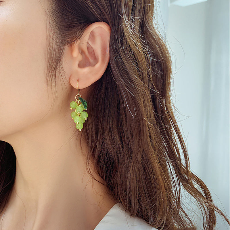 Sweet Grape Earrings-Green