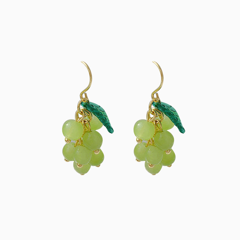 Sweet Grape Earrings-Green