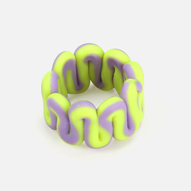 Twisted Chunky Ring-Yellow