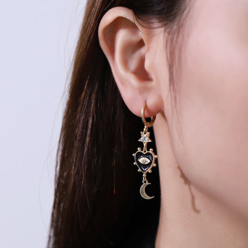 Mysterious Star and Moon Earrings