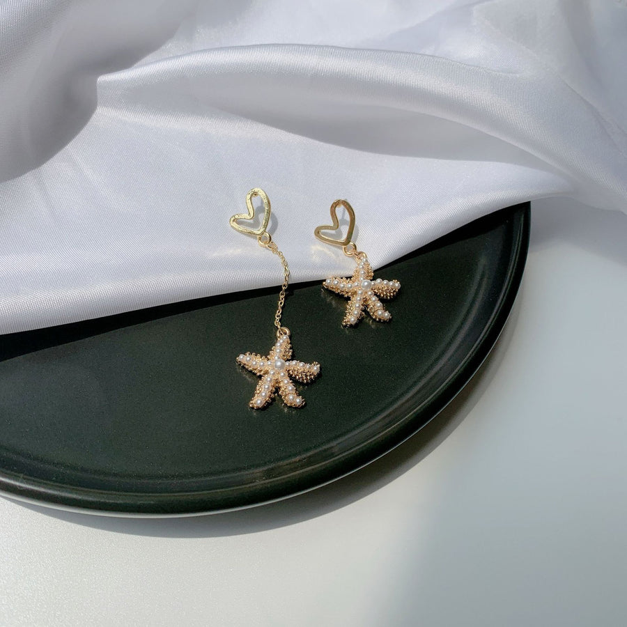 Asymmetrical Starfish Earrings