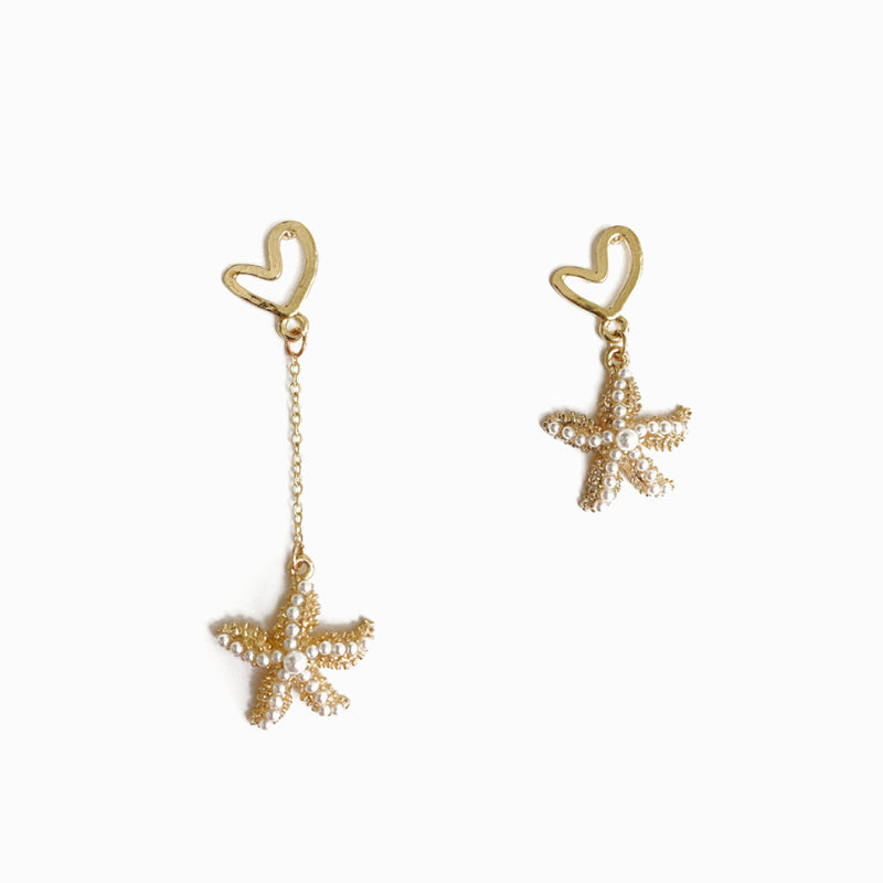 Asymmetrical Starfish Earrings