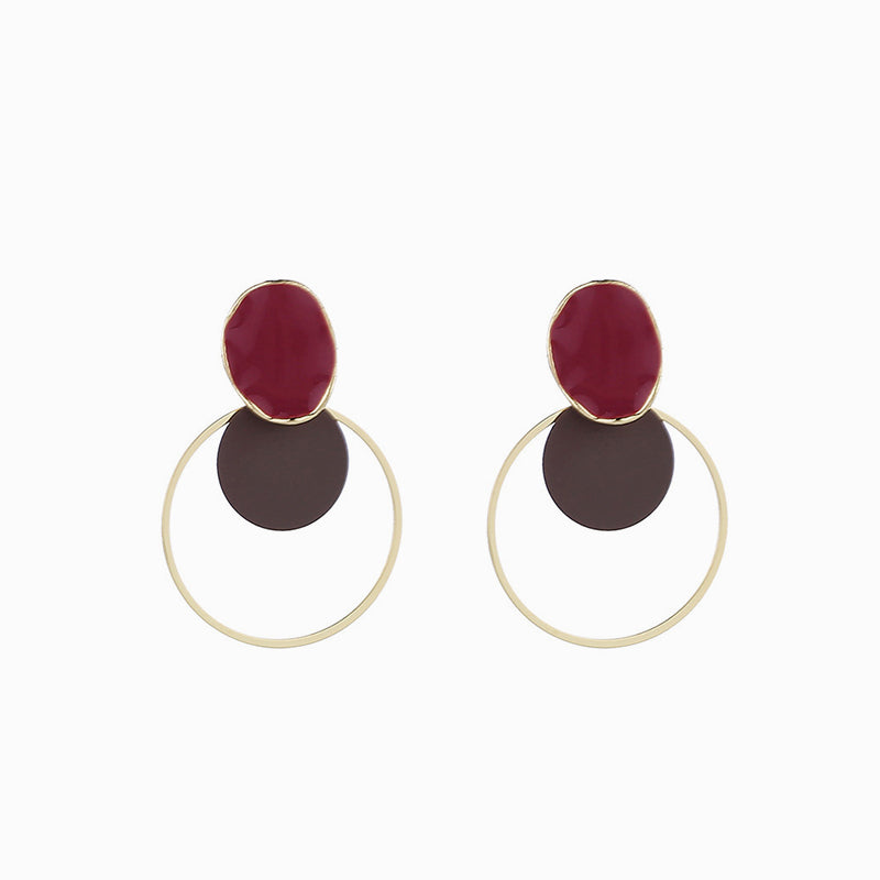Morandi Color Clashing Earrings