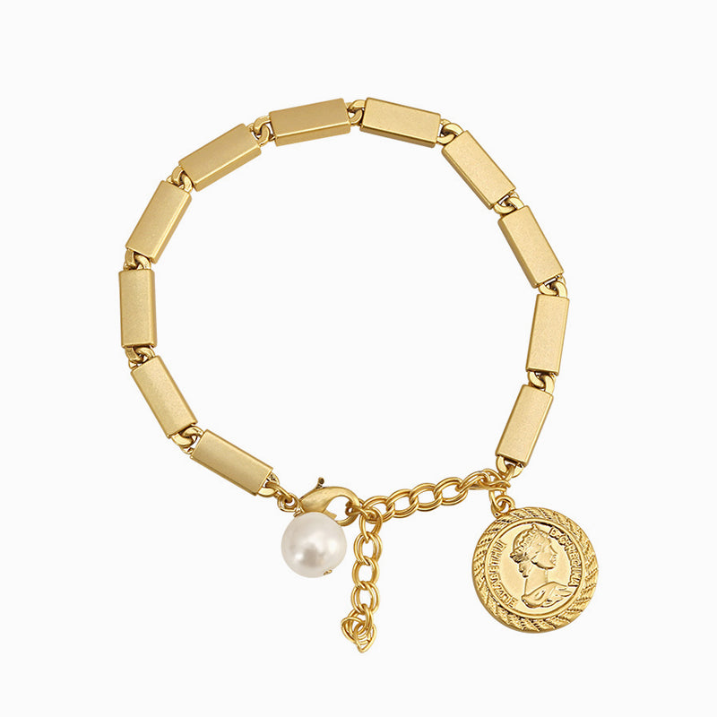 Coin Thick Chain Bracelet