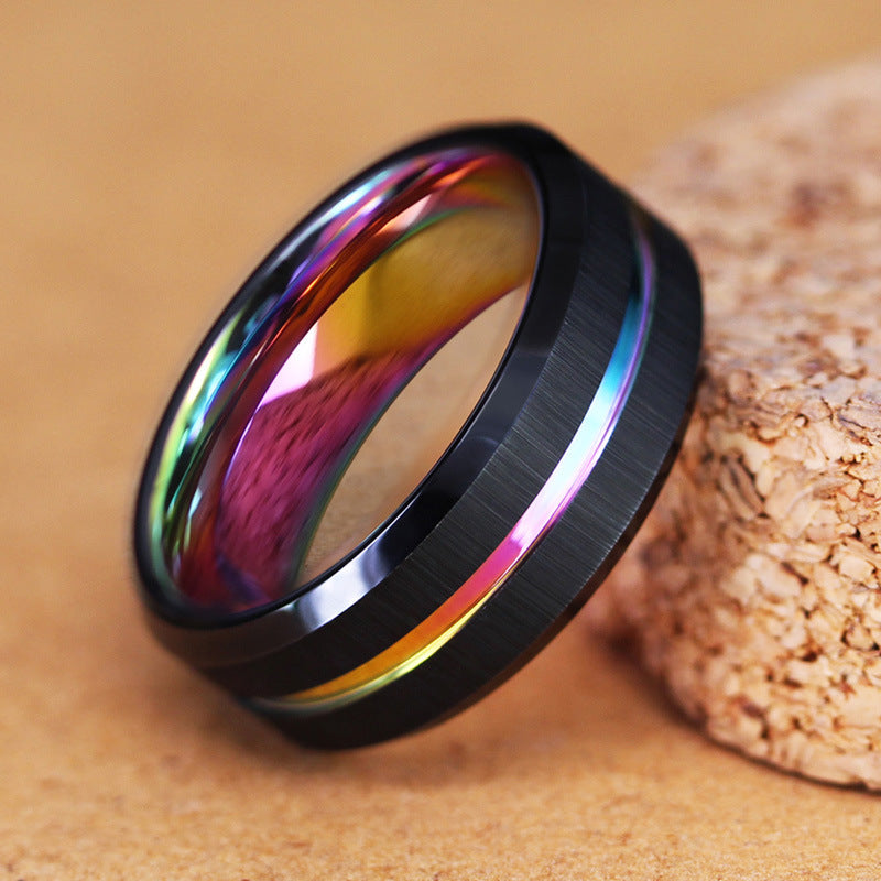 Black Dazzling Stainless Steel Ring