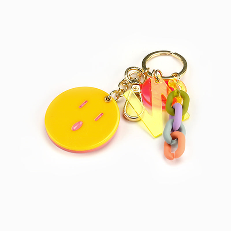 Emoji Mirror Keychain-Yellow