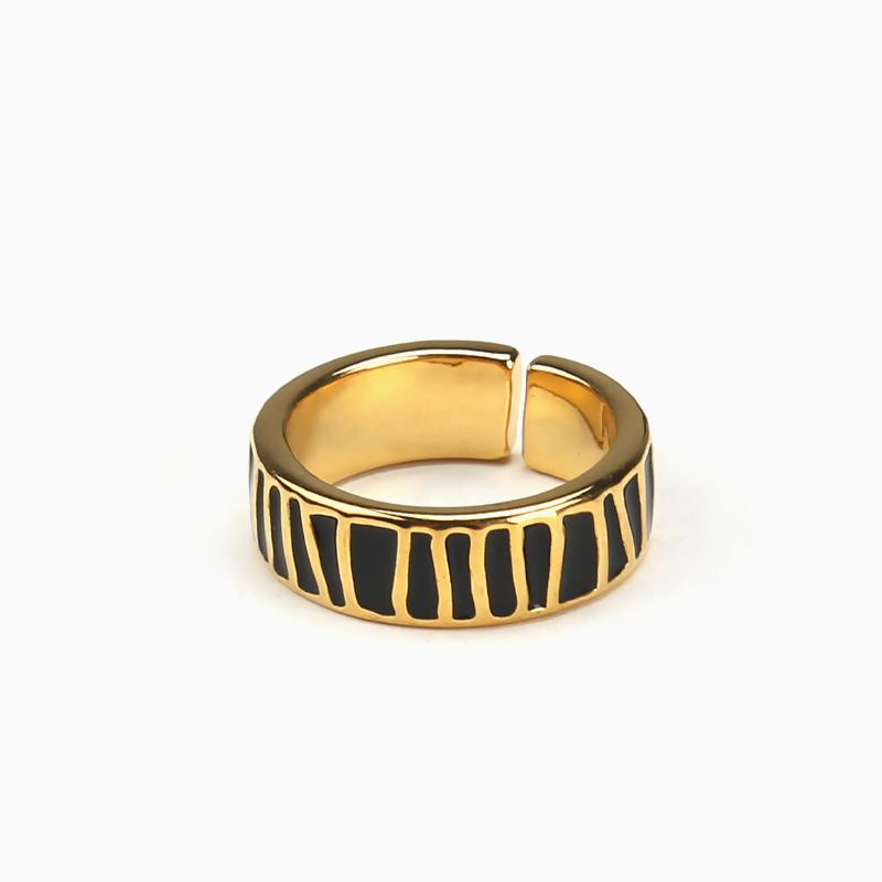 Irregular Line Gold Plated Ring