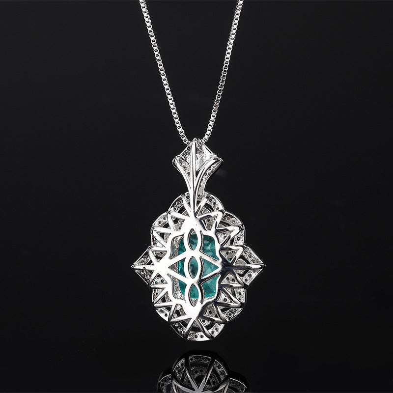 Classic Square Cut Emerald Necklace
