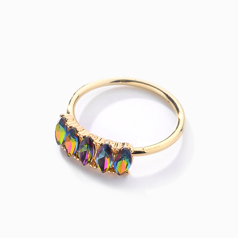 Colored Crystal Ring