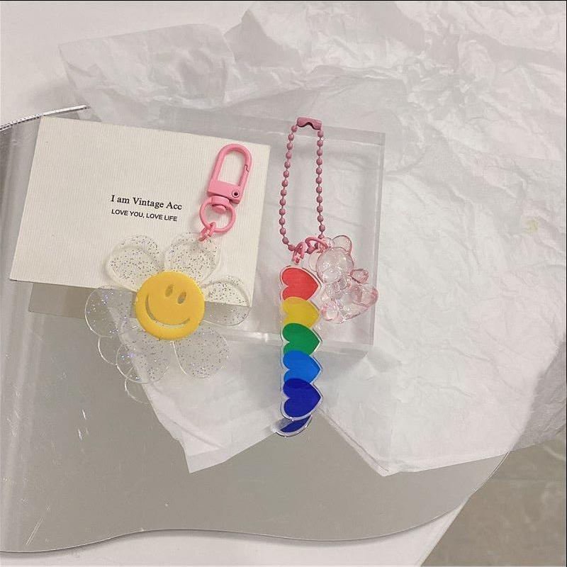 Rainbow Acrylic Keychain Set