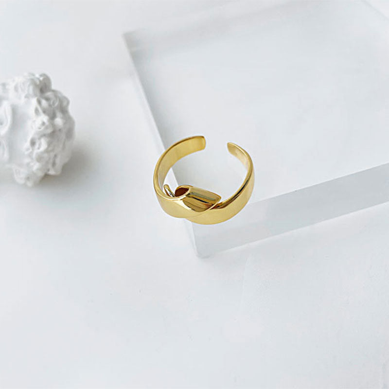 Gold Plated Knot Open Ring