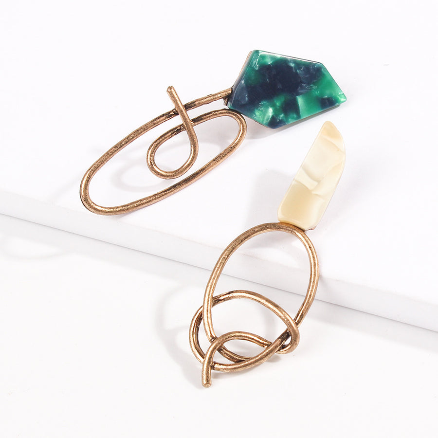 Exaggerated Resin Wrap Earrings