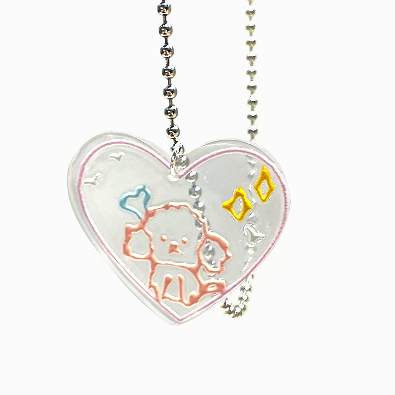 Pink Puppy Tag Necklace