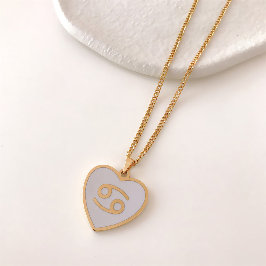 Zodiac Heart Necklace