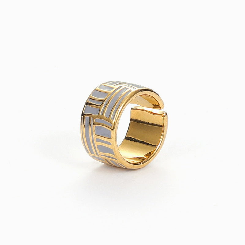 Patchwork Oil Drip Ring