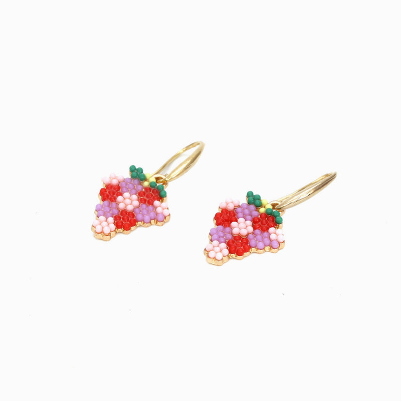 Pixel Grape Earrings