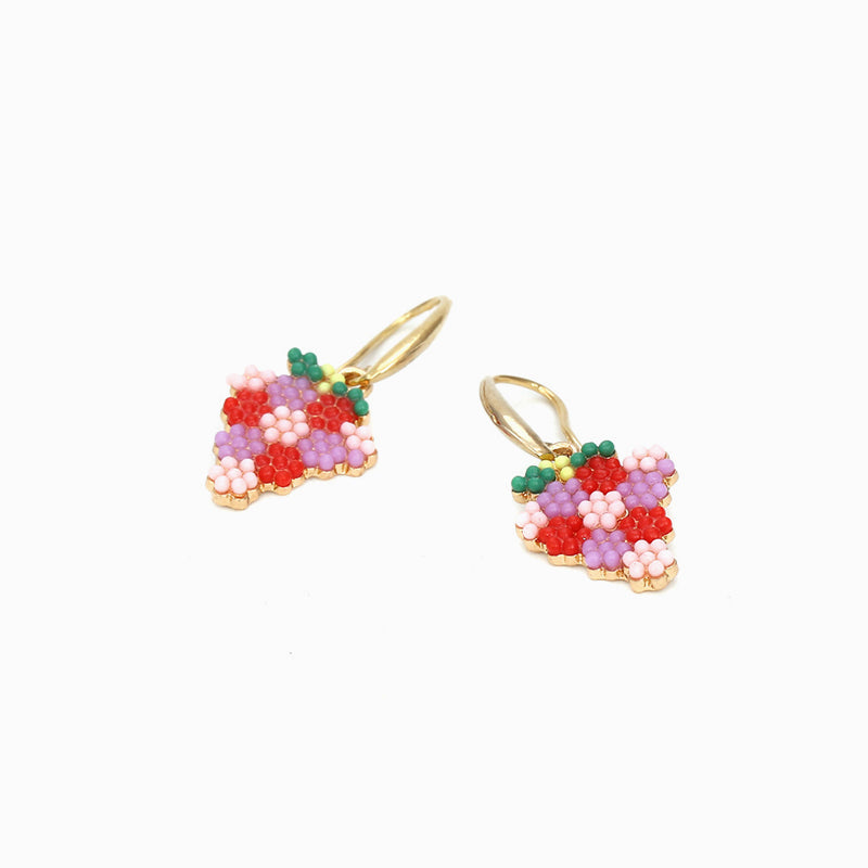 Pixel Grape Earrings