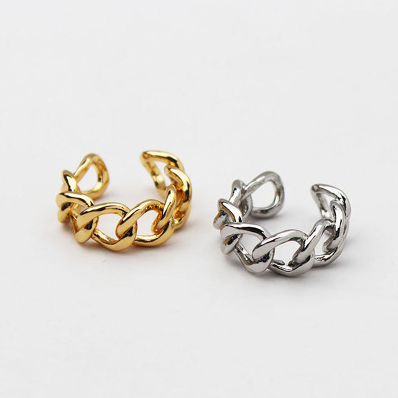 Simple Chain Gold Open Ring