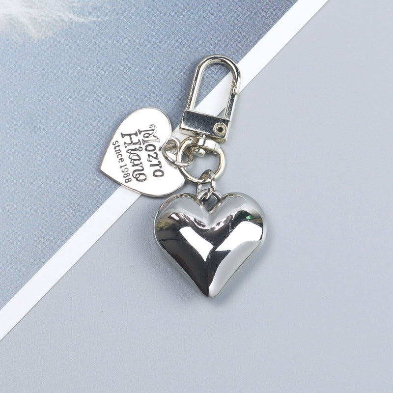 Silver Heart Keychain