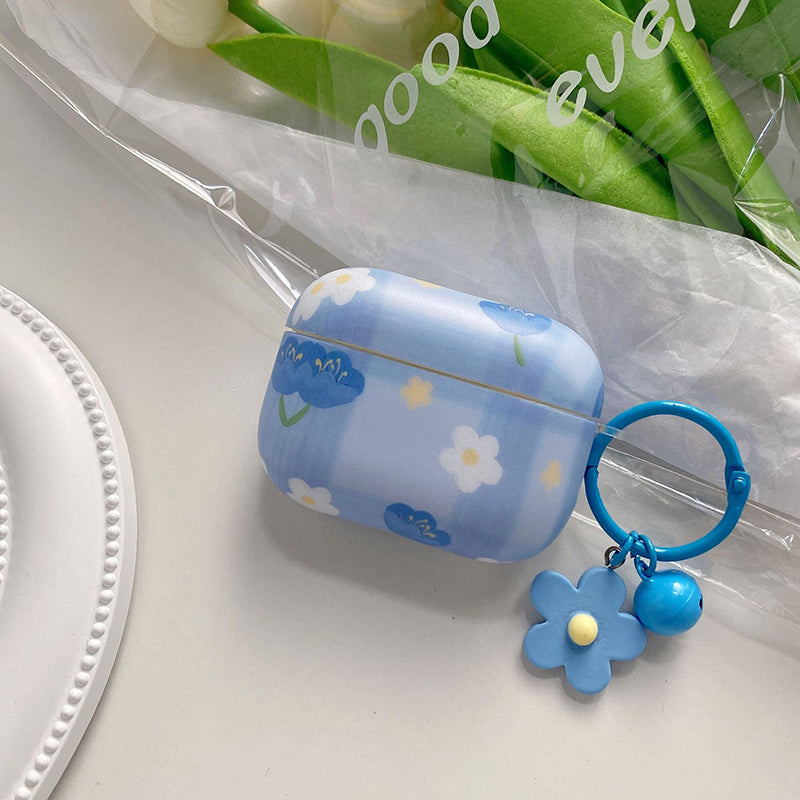 Little Flowers Airpods Case-Blue