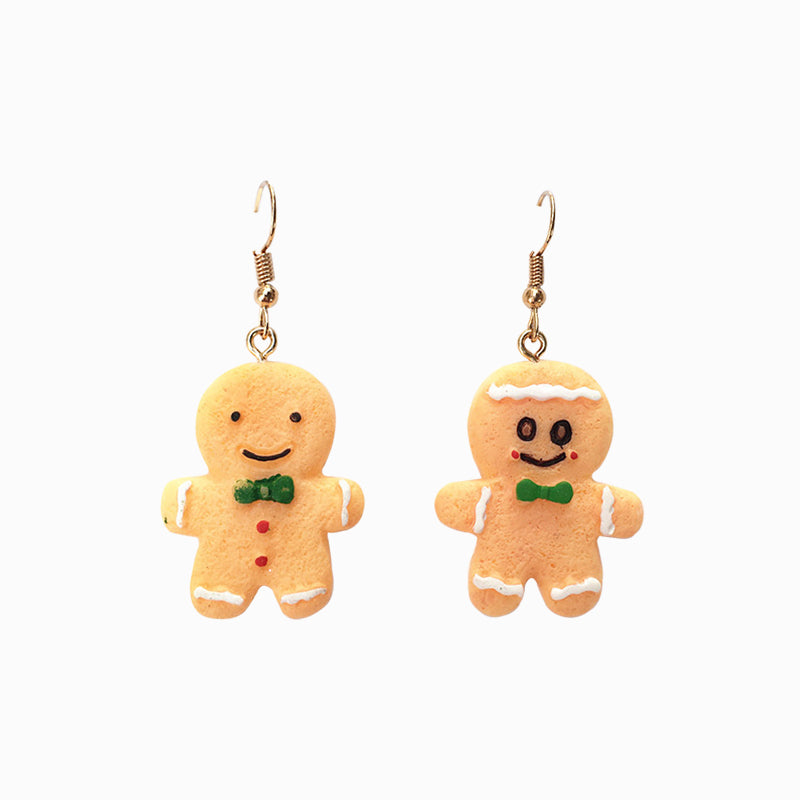 Gingerbread Man Stud Earrings C