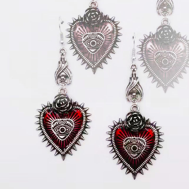 Heart of Blood Thorns Earrings