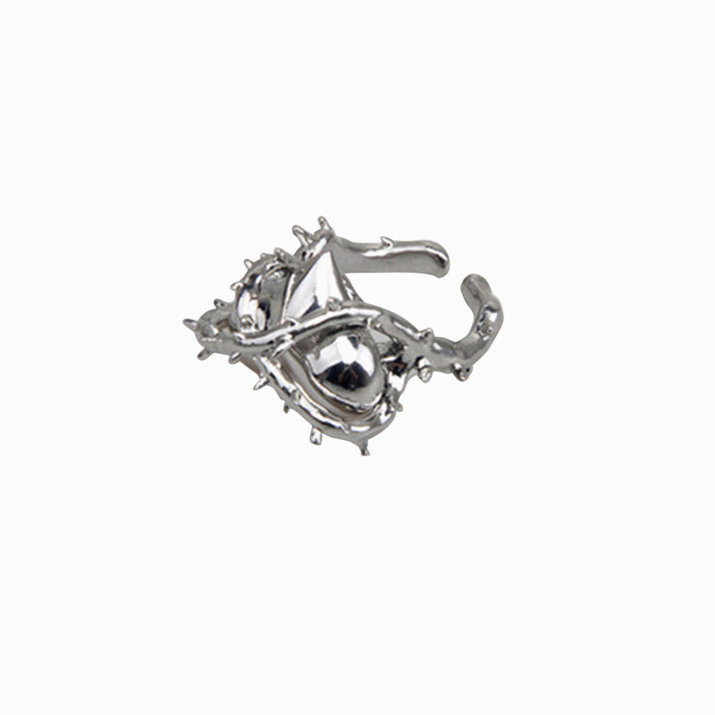 Heart of Thorns Ring-Silver