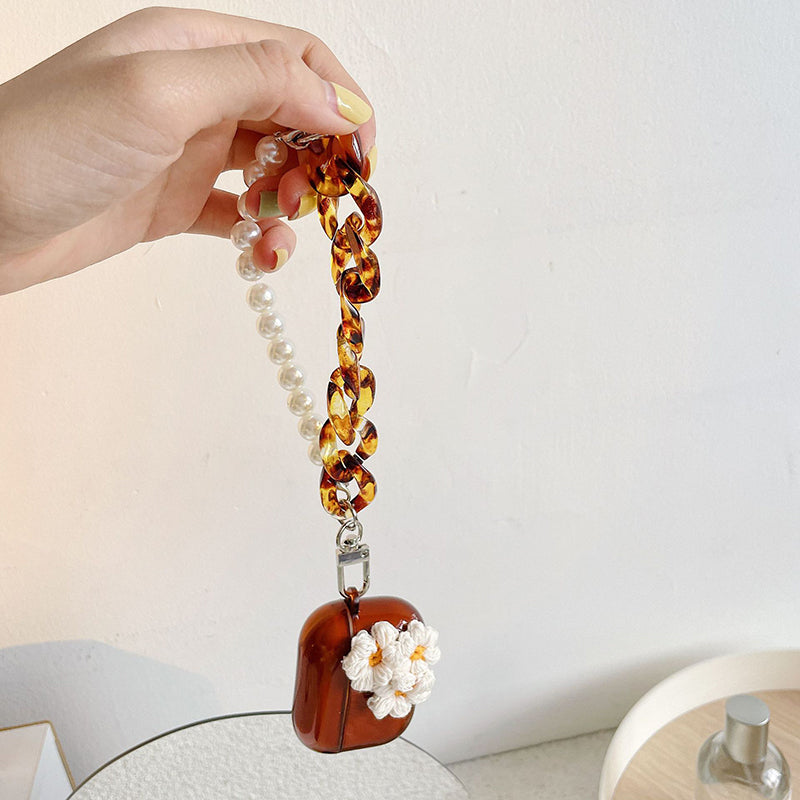 Caramel Flowers Airpods Case